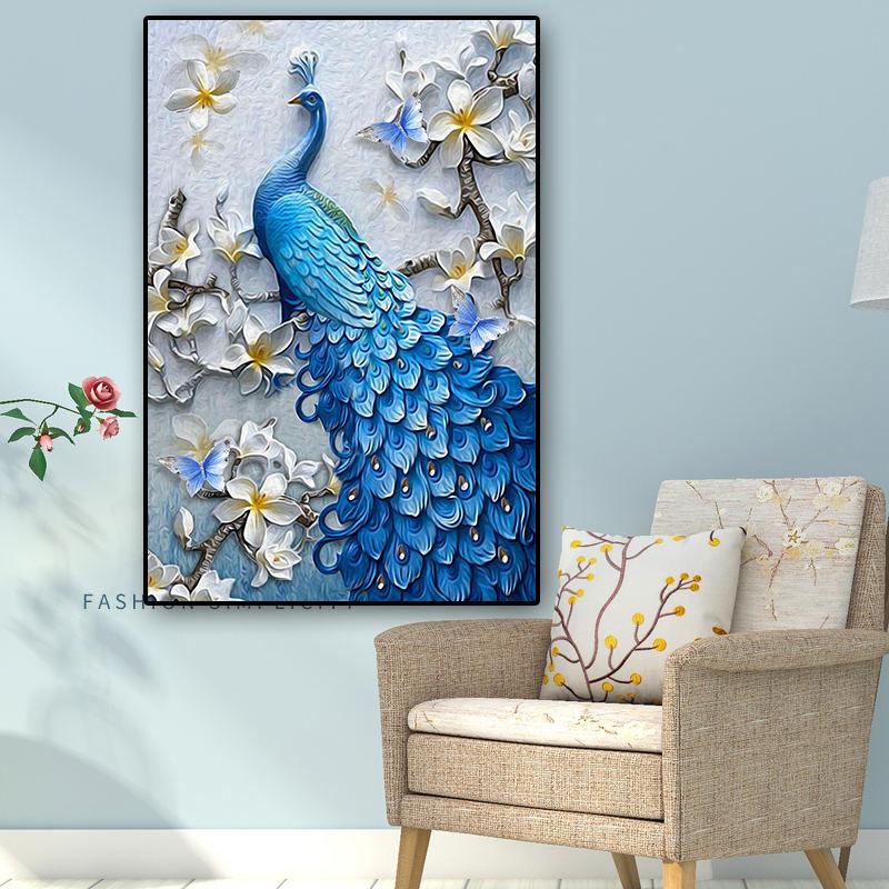3pcs/set Peacock Canvas Paintings Wall Art Paintings Print Vintage Decor Wall Decorations For Living Room Decor