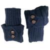 Short Women Crochet Boot Cuffs Socks Topper Gaiters Winter Button Cable Knitted Solid Color Elastic Leg Warmers Gifts