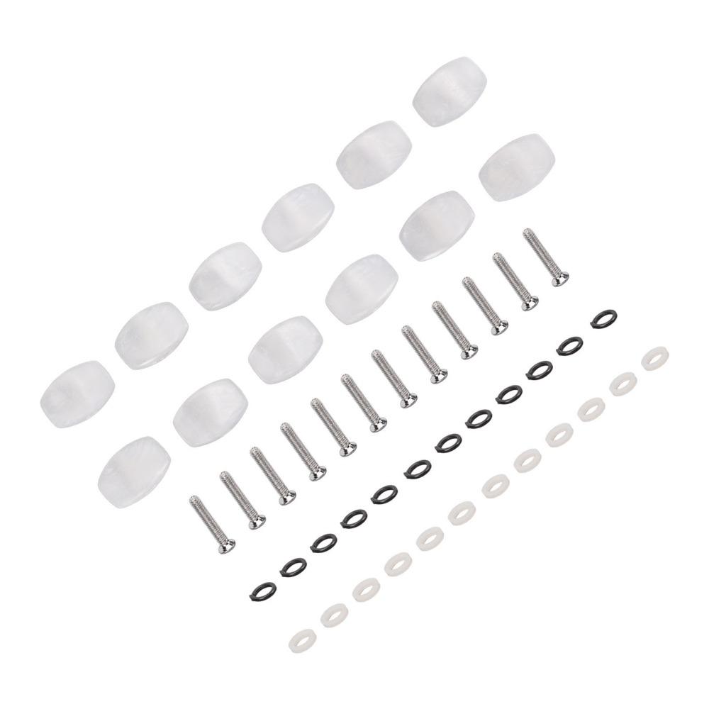 12PCS Plastic Material Machine Head Tuner Screws Washers Included Tuning Key Buttons  For Guitars