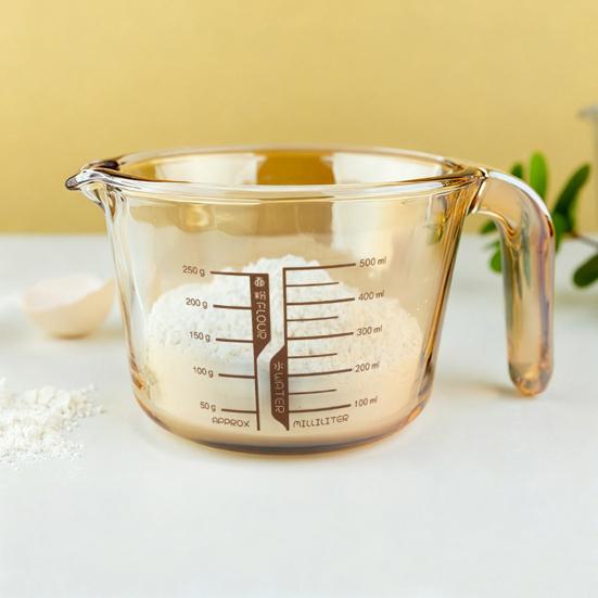 Glass Measuring Cup With Spout 500Ml Heat-Resistant Kitchen Measuring Tool Microwave Safe