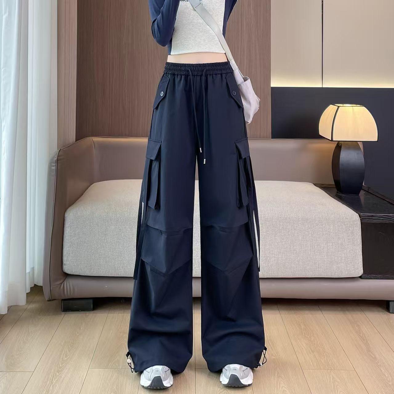 

Women s Versatile Spring Wide-Leg Casual Pants - American, Hong Kong & Japanese Style for Sport & Hiking M (95-110 lbs)