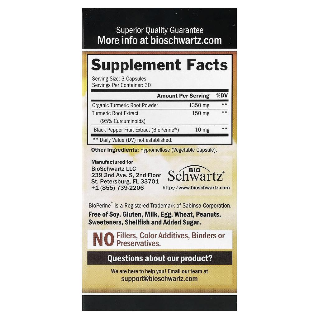 Ultra Premium Turmeric Curcumin with Bioperine®, 90 Veggie Capsules