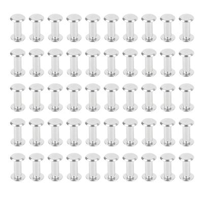 50 Sätze Nieten und Schrauben M4 5x12x9,5mm Edelstahl Flachrundkopfnieten Befestigungsset für