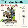 2D Flat Acrylic Christmas "Nativity Scene" Desktop Decoration, Saint Joseph, Mary, and Donkey, Suitable for wall decoration, porch, room, villa, accen