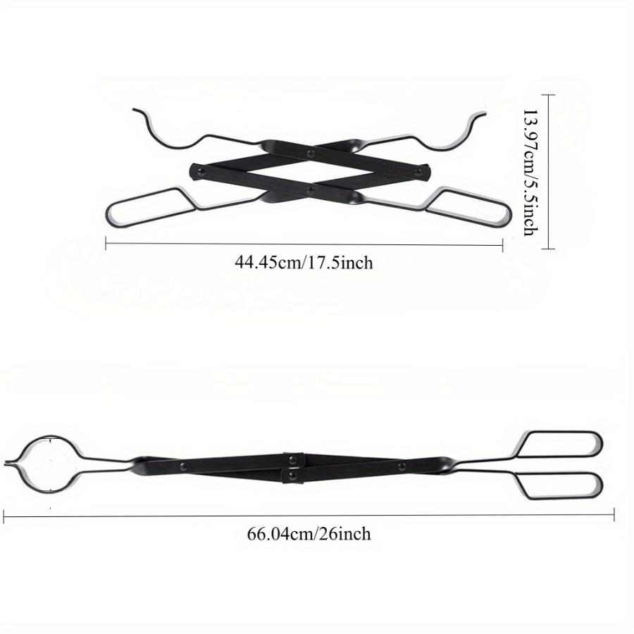 1Pc Fire Tongs Fireplace Pliers Folding Fire Tongs Claw Grippers Indoor/outdoor Fireplace Tools