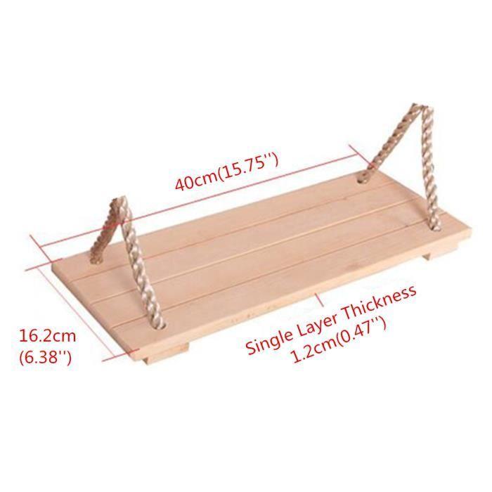 Balançoire en Bois - TEMPSA - Idyllique - 150 kg - 40x16.2 cm - Intérieur/Extérieur