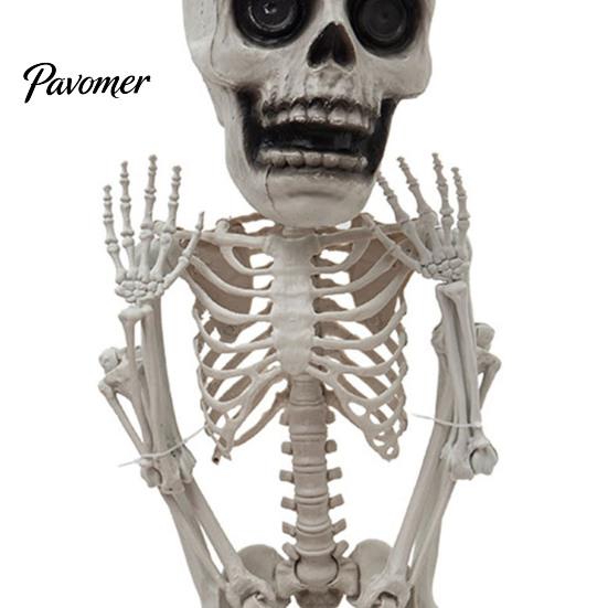 Halloween Party Supplies Posable Skeleton Decoration, 41 Inch Full Body Hanging Human with Movable Joint for Joints Yard Garden Porch Lawn Haunted