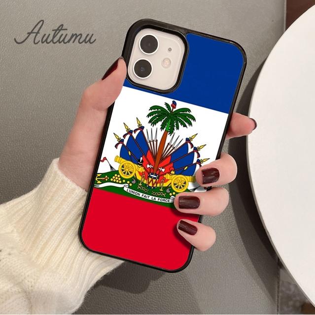 Haiti Haitian Flag Phone Case for iPhone 11 12 13 14 Pro Max mini X XR XS SE 2020 5s 6S 7 8 Plus Samsung Galaxy S21 S22 shell