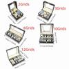 Watch Storage Box Lockable 2/3/6/10/12 Grids Jewelry Box Watch Holder Leather Flocking Cloth Watch Display Box
