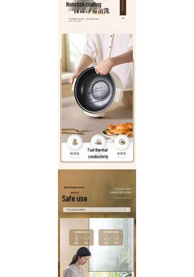 Cuisinière Électrique Multifonctionnelle Allemande: Wok Automatique, Cuiseur à Riz, Fondue Électrique & Cuiseur Vapeur avec Paramètres Intelligents et Fonction Maintien au Chaud