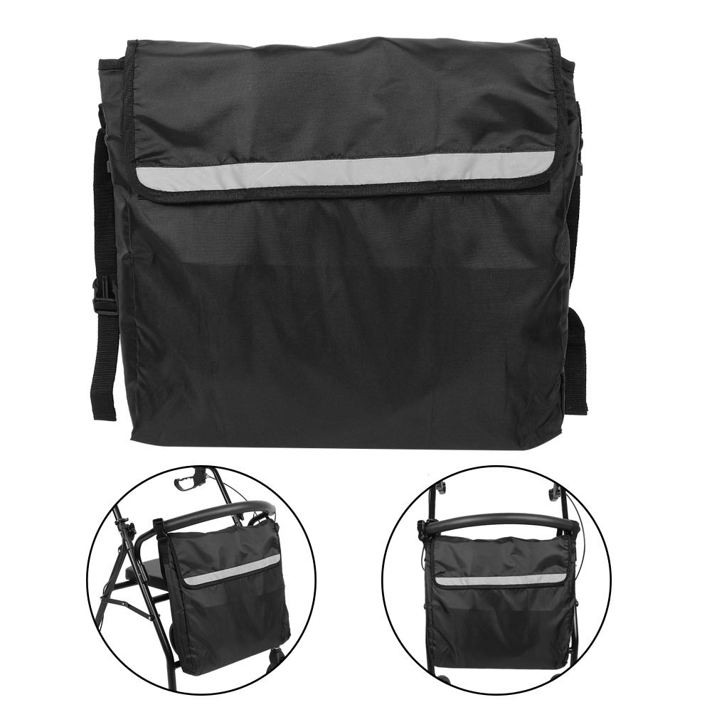 Bärväska för elrullstol Förvaringsväska Organizer Tillbehör för rullstol(Svart)