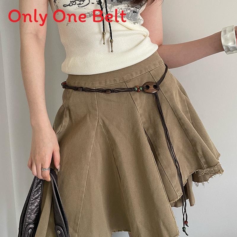 Ethnic Style Woven Belt For Women With Automatic Buckle Perfect For Dresses And Jeans