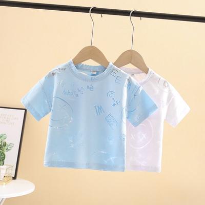 Dziecięcy T-shirt z krótkim rękawem Ubranka dla niemowląt Letni cienki top Nowy ultralekki i luźny T-shirt