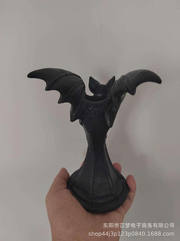 Suporte de Vela Morcego de Halloween Arte em Resina Gótica Decoração de Casa Perfeito Para Decorações Assustadoras