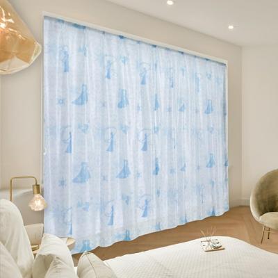 Disney Die Eiskönigin Spitzengardinen (157 Größen verfügbar), 100 cm breit x 78 cm lang (2er Set), SB-700-D, Sonderanfertigung, Hitzeschutz, Waschbar, UV-Schutz