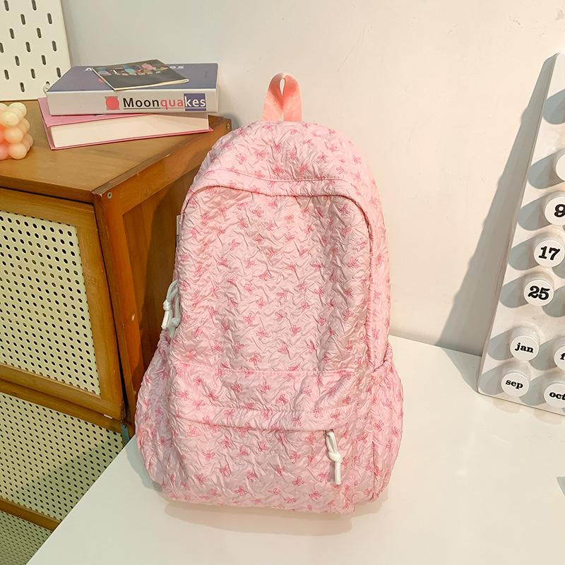 New schoolbag female college student commuting light backpack backpack large capacity bag high school senior sense