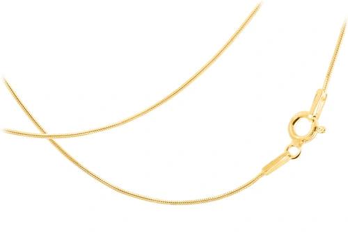 Złoty Łańcuszek 40 Cm Żmijka Snake Linka Pozłacany Delikatny Srebro 925