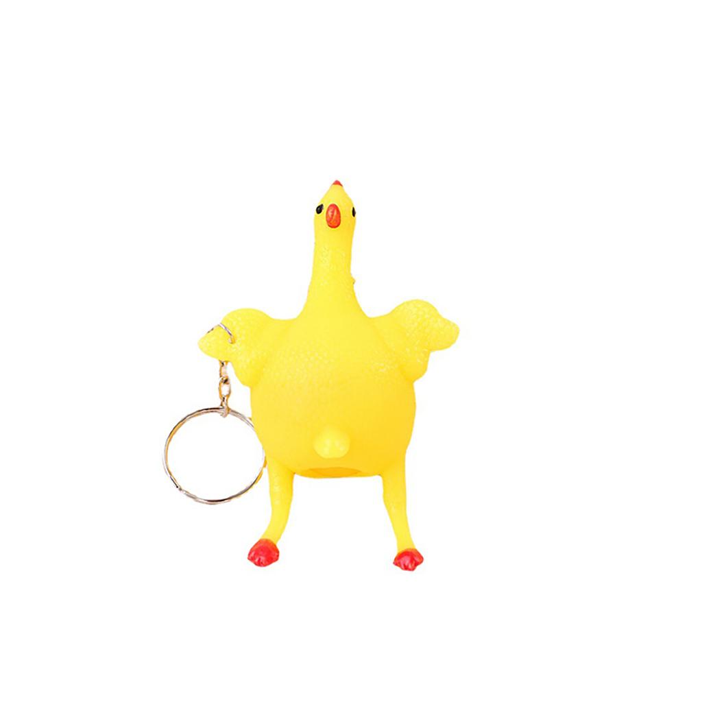 Creative Parody Plaything Venting Chicken Under Chicken Egg Key Chain Prank Playful Press Plaything Good Gift For Kids