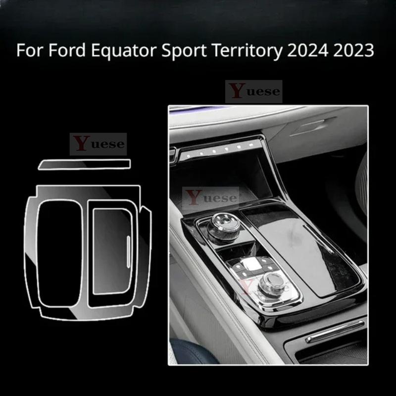 For Ford Equator Sport Territory 2024 Car Interior Accessories Film Transparent TPU Gear Panel Center Console Anti-scratch