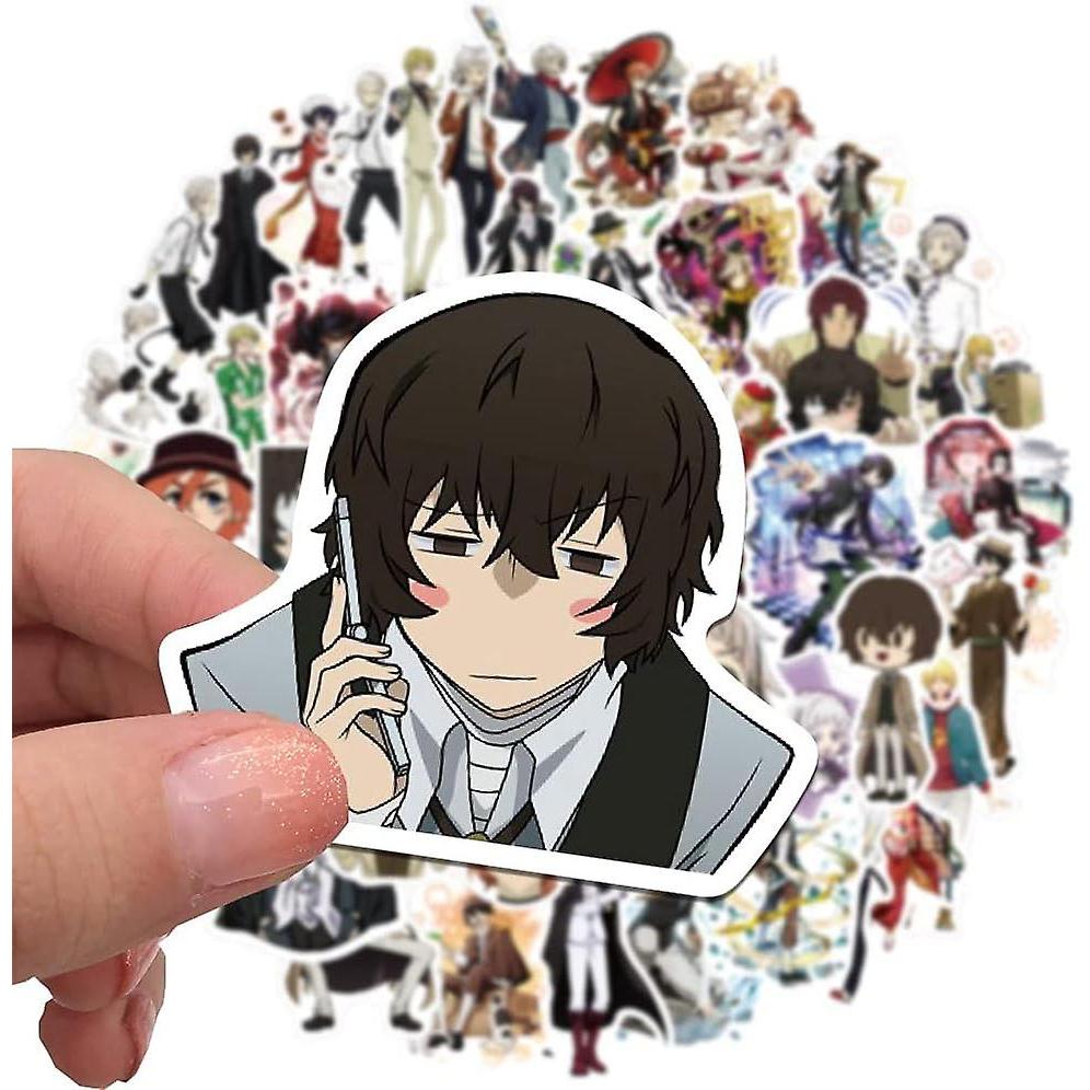 Japanese Anime Bungo Stray Dogs Stickers,50PCS Cartoon Decals for Cars Computer Scrapbook Guitar Luggage Skateboard for Cartoon Fan (Bungo Stray Dogs)