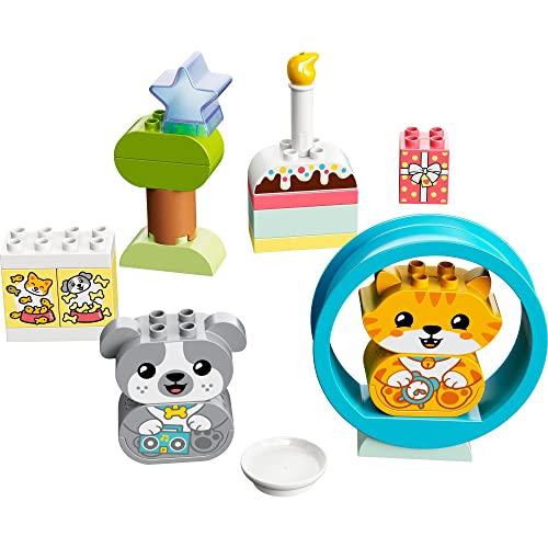 LEGO Duplo My First Duplo Cute Sounding Puppy and Kitten Building Blocks, Educational Toy, Gift for Toddlers and Babies, Animals, Sound-Making, Boys a