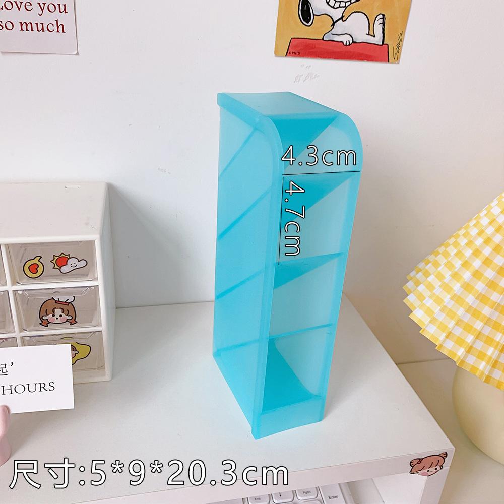 Korean Style Pen Holder Ins Desktop Storage Case Simple And Versatile Four Grid Diagonal Insertion Makeup Brush Lipstick Storage