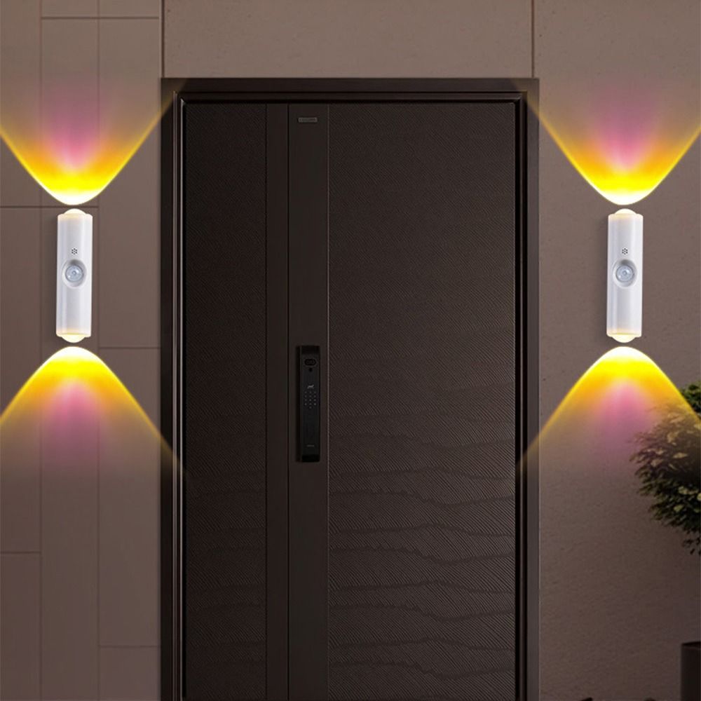 3/7 Colors Changing Sensor Night Light Wireless LED Closet Light RGB Gradient Wall Lamp  Wardrobe