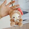 Sanrio Cute Plush Keychain for Children Hello Kitty Bag Pendant Kuromi Cartoon KeyChain Backpack Decoration Gifts for Kids Toy