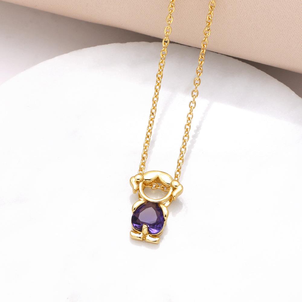 SongYi Dainty 18K Real Gold Plated Heart Necklace Copper Cubic Zirconia Love Pendant Minimalist Clavicle Chain Jewelry for Women