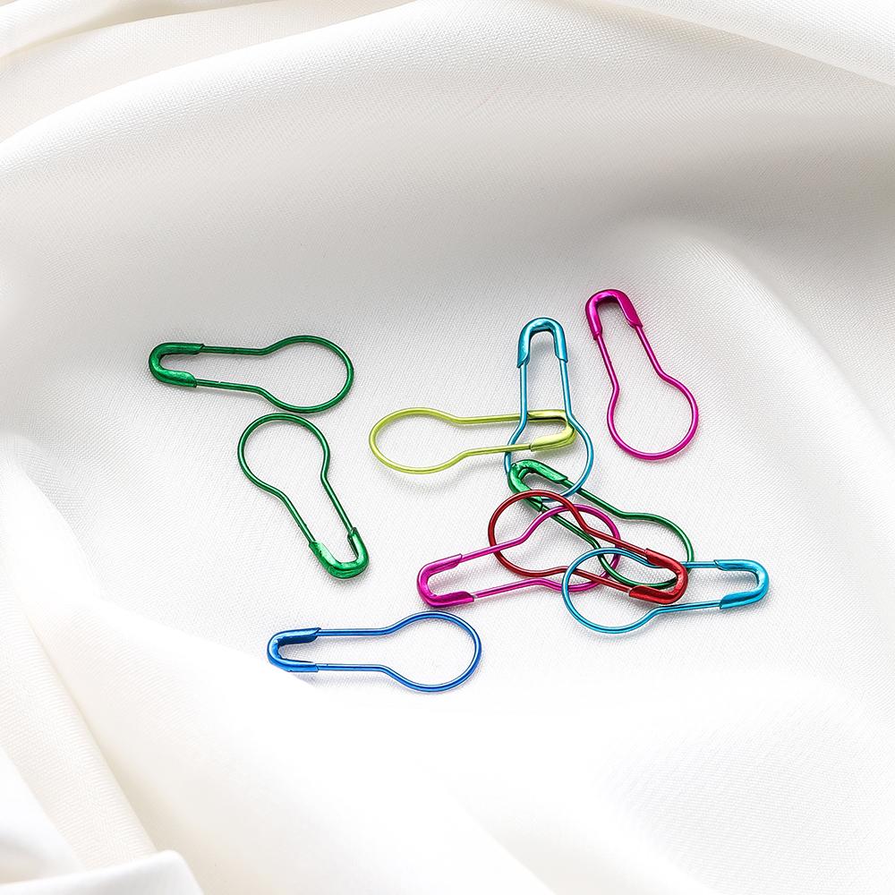 50/100pcs/Lot Colorful Gourd Shape Safety Pins Paper Clip DIY Sewing Tools Metal Needles Large Safety Pin Brooch Accessories