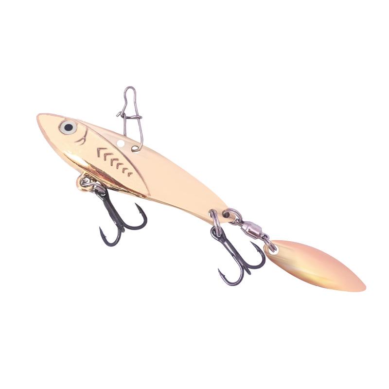 

Высокоотражающее металлическое лезвие VIB North Lake со спиннером для морской рыбалки 7g золотой