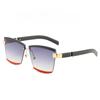 Rimless Sunglasses Square Women Inspired Multi Tinted Fashion Shades Vintage Glasses