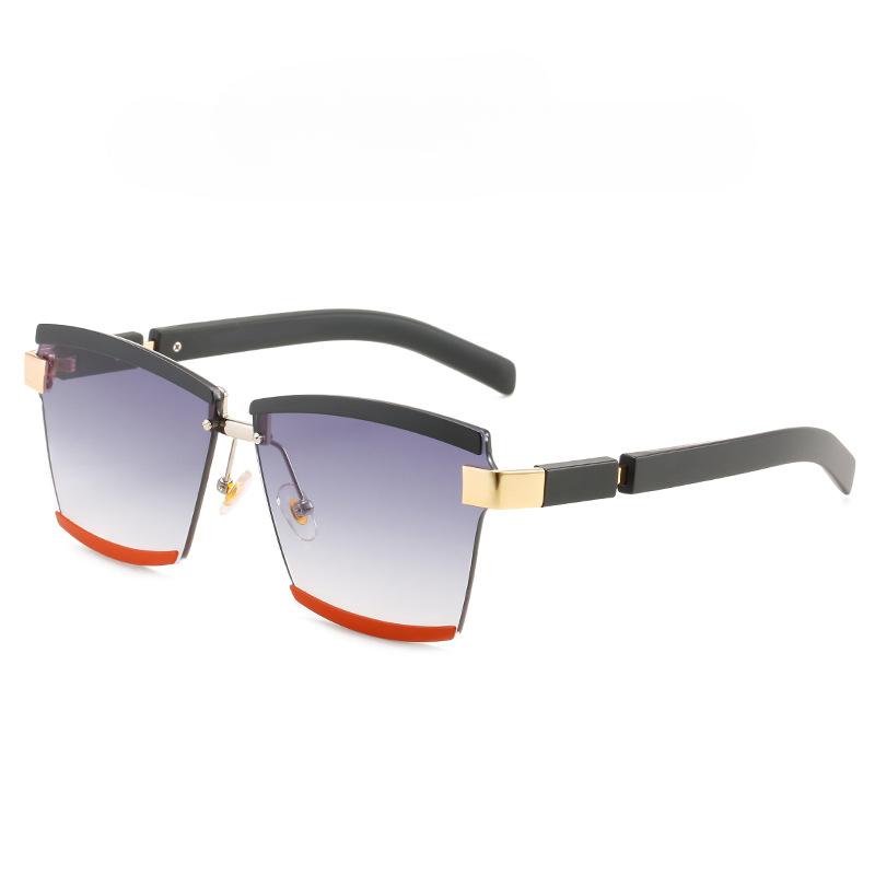Rimless Sunglasses Square Women Inspired Multi Tinted Fashion Shades Vintage Glasses
