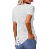 Ladies' Color Casual Elegant Short Sleeved T-shirt Lace Top