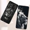 Löwe Bär Katze Cool Für Samsung A73 A72 A71 A55 A54 A53 A52 A51 A13 A22 A16 A15 A12 A14 A26 A07 5G Schwarze Handyhülle