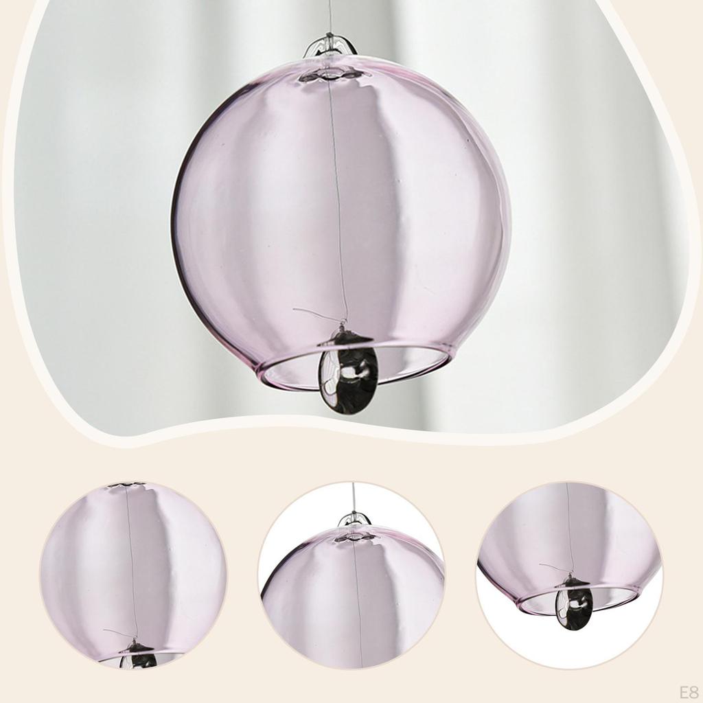 Campanella a Vento Giapponese Decorativa in Vetro, Alta 6,5 cm, Accessorio Multifunzionale, Apertura Diametro 4 cm per