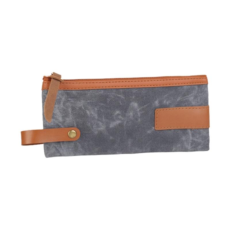 

Прочные Канвасные Пеналы Большой Вместимости Школьные Держатели для Канцелярии Для Детей Подростков Модный Дизайн серый