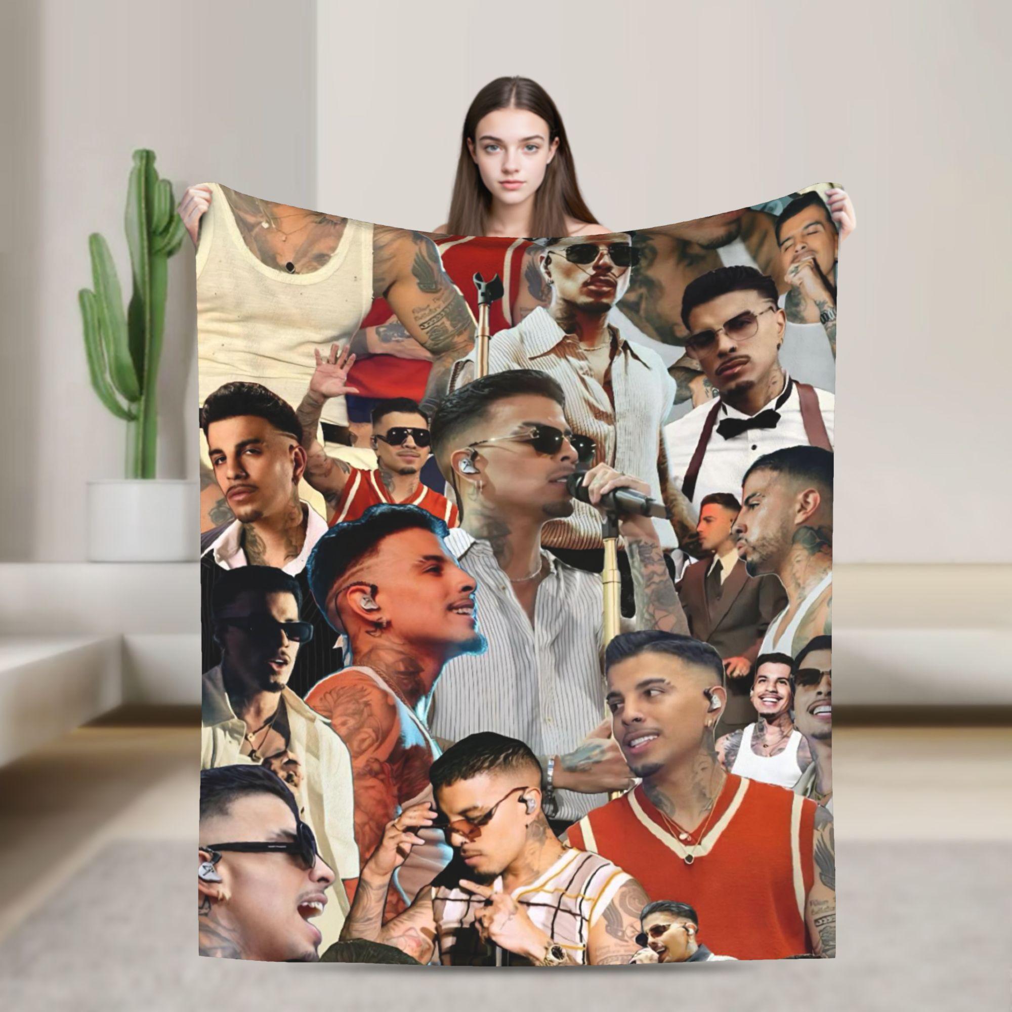 

Rauw Alejandros Blanket Airplane Travel Flannel Bedding Throws For Living Room Warm Custom DIY Quality Bedspread 30x40in