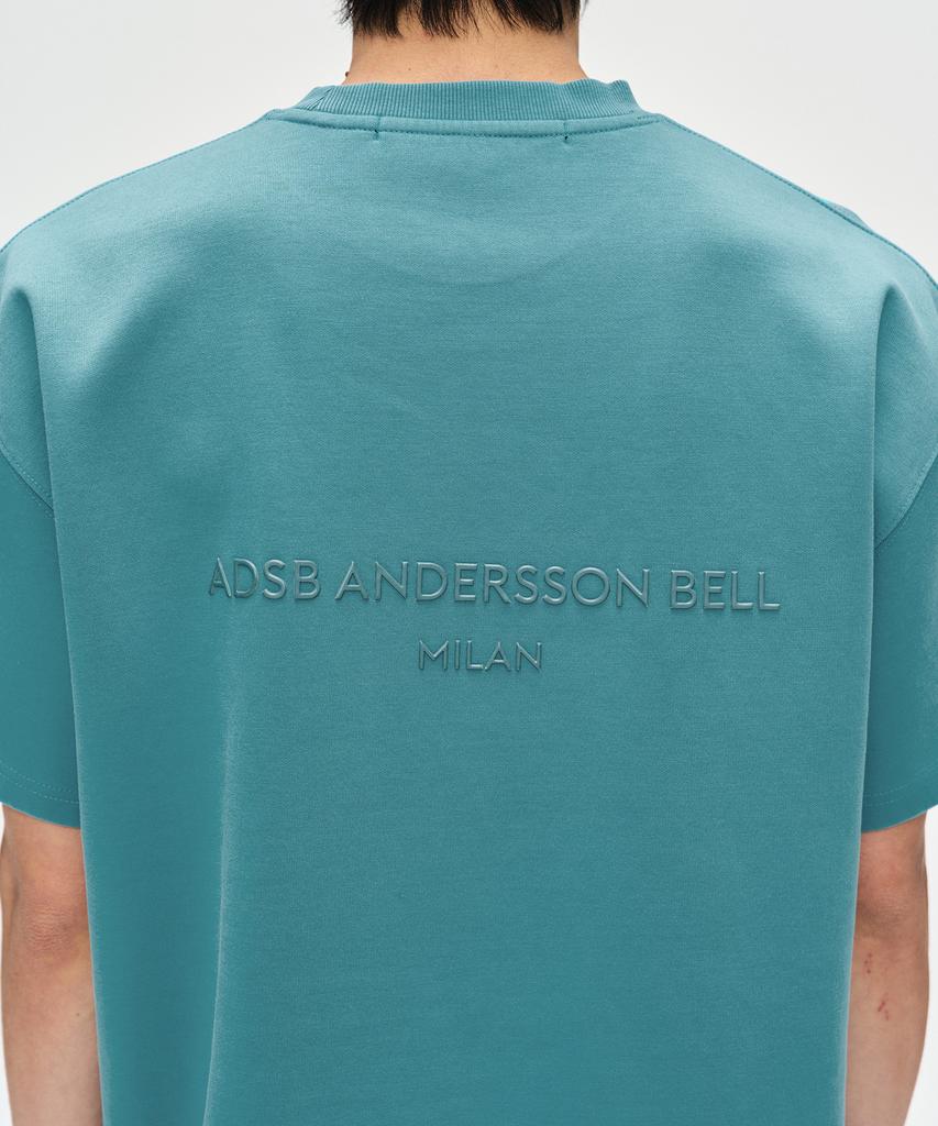 ADSB ANDERSSON BELL Unisex Stool Patch Logo T-Shirt Atb1230U(Blue)