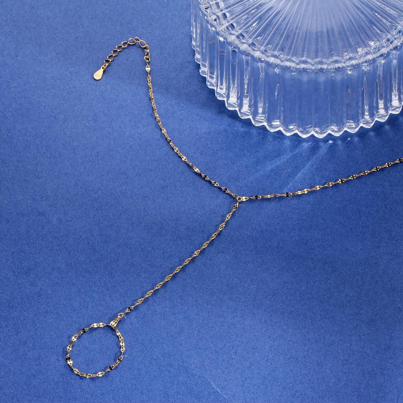 Chain Bracelet Ring Integrated Chain Women's Fashion Simple Personality Niche Jewelry Women