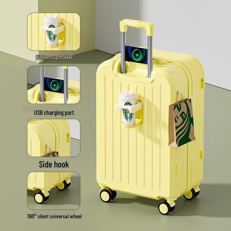 20-calowa walizka kabinowa na kółkach o dużej pojemności, z wytrzymałym zamkiem błyskawicznym, konstrukcją odporną na upadki i zamkiem szyfrowym