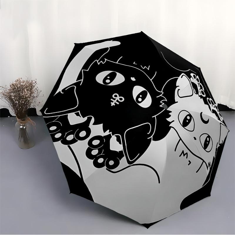 1pc Kittens Cats Auto Open/close, All-Season Portable Folding Umbrella for Women & Men, Travel, Everyday, Formal Events - Compact Luxury Parasol, Outd