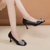 2024 New Fashion Hot Selling Women's Shoes Round Toe Bow Rhinestone Decoration Stiletto Heel Comfortable Women's Shoes
