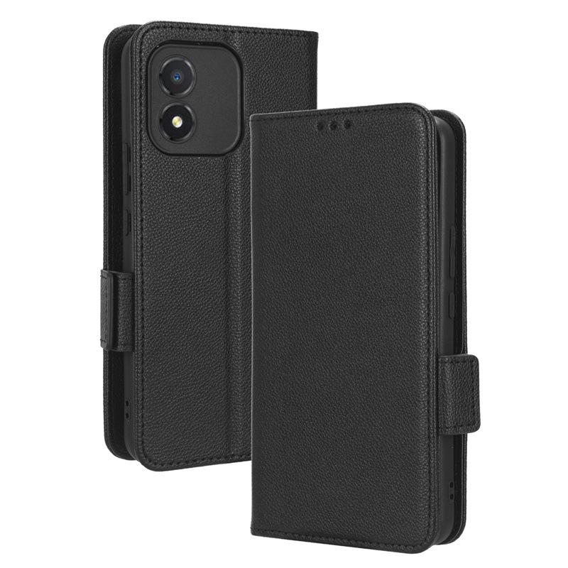 Honor X5 4G Leather Case with Card Holder and Lychee Texture Stand