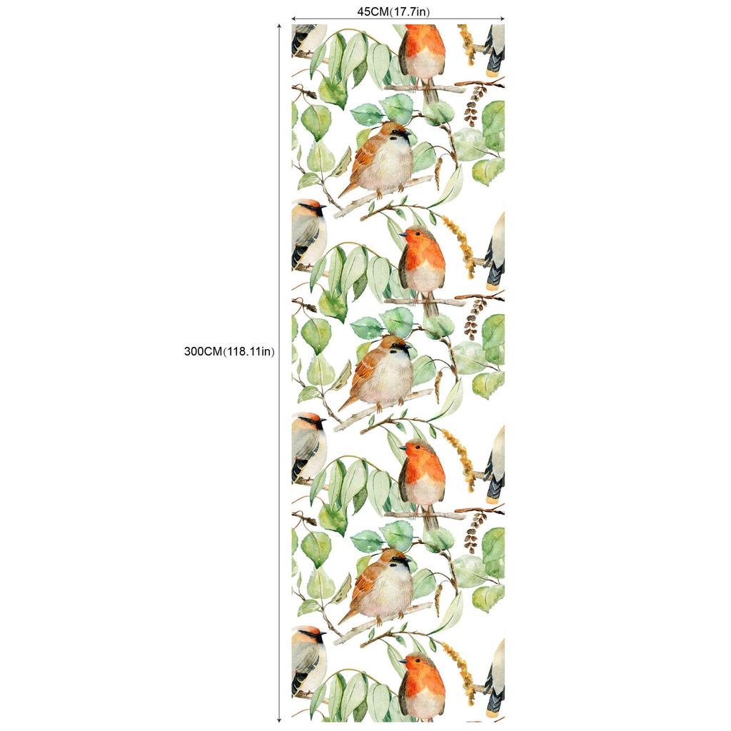 Self Adhesive Wallpapers Home Decor Bird on the Tree Pattern Bedroom Background Wallpaper Furniture Decorative Sticker