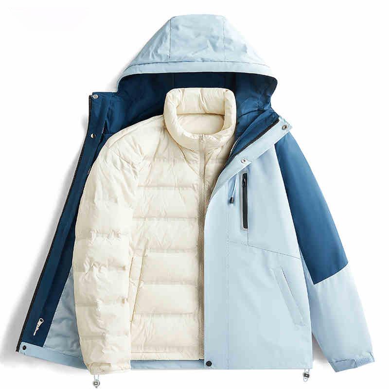 Camel HJCAMEL Women's 3-in-1 Autumn/Winter Windproof Waterproof Down Jacket