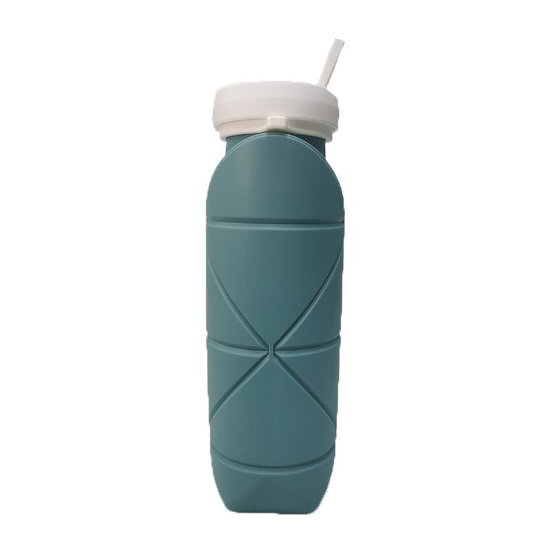 Suction Nozzle Active Kettle Silicone Folding Cups Travel Outdoor Use Portable Mini Cups 600ml