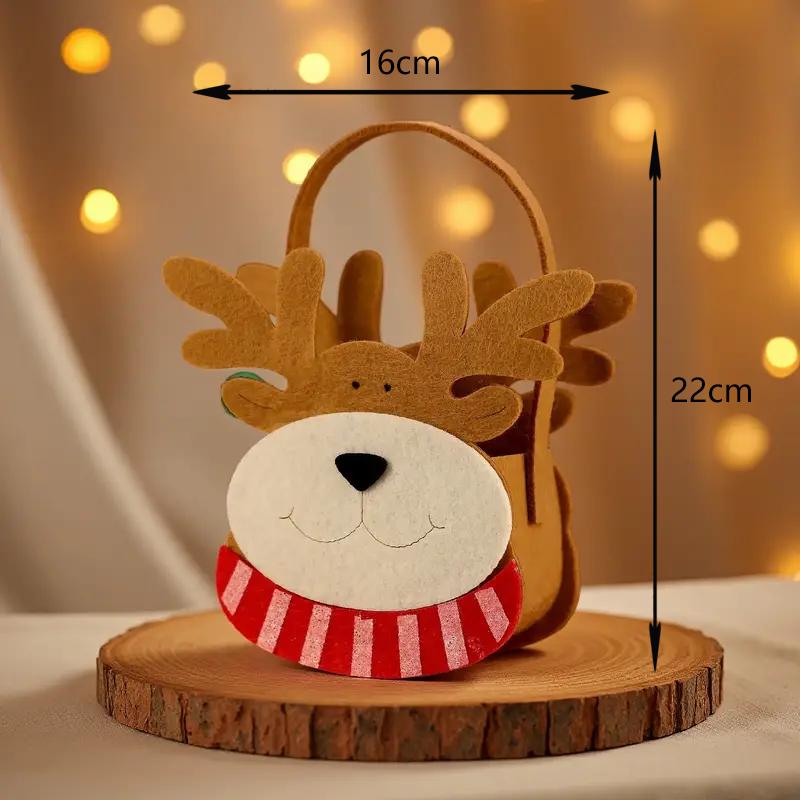 Christmas Gift Bags Felt Santa Claus Sack Pouch For Xmas Tree Decorations Candy Presents Holder Stocking Stuffers Party Supplies