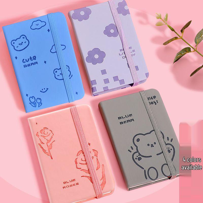 Premium Soft-Feel Leather A7 Mini Pocket Notebook - Portable Lined Memo