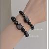 Hide·De natuurlijke zilveren obsidiaan kattenhoofd obsidiaan armband van mijn vriendin is een lief en cool accessoire voor een vrouwelijke beste vriendin